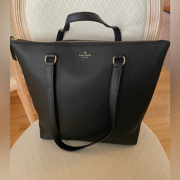 NWT Kate Spade Penny Black Larchmont Avenue Tote Pebble Leather - Picture 2 of 8